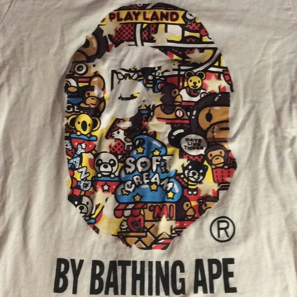 Bape Tops Glow In The Dark Bape Playland Tee Poshmark